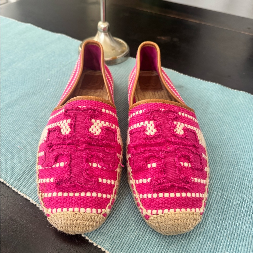 Tory Burch Pink Espadrille Flats size 11